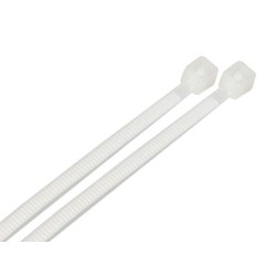 100x Opaski Kablowe 200x2,5 Zaciskowe Białe Transparentne Trytki