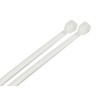 100x Opaski Kablowe 200x2,5 Zaciskowe Białe Transparentne Trytki