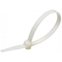 100x Opaski Kablowe 200x2,5 Zaciskowe Białe Transparentne Trytki