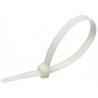 100x Opaski Kablowe 200x2,5 Zaciskowe Białe Transparentne Trytki