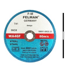 1x Felman 180x1,6 Tarcza do cięcia metalu