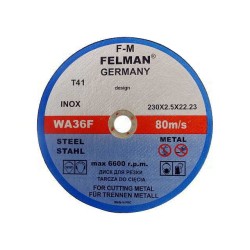 1x Felman 230x2,5 Tarcza do cięcia metalu