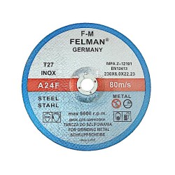 1x Felman 230x6.0 Tarcza do szlifowania metalu