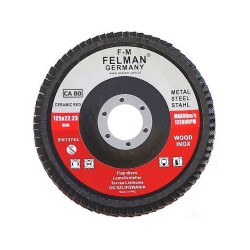 10x Felman 125 P80 Ceramiczna Tarcza ściernica lamelkowa listkowa
