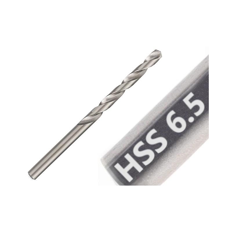 10x Wiertło HSS 6.5 do metalu