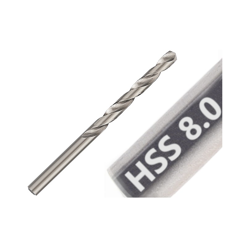 5x Wiertło HSS 8.0 do metalu