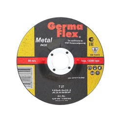 1x Germaflex Inox 125x6,0 Tarcza do szlifowania metalu