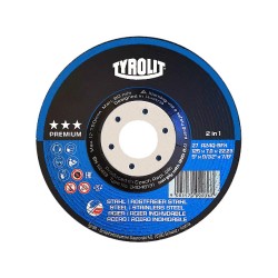 1x Tyrolit Premium 125x7,0 Tarcza do szlifowania metal inox