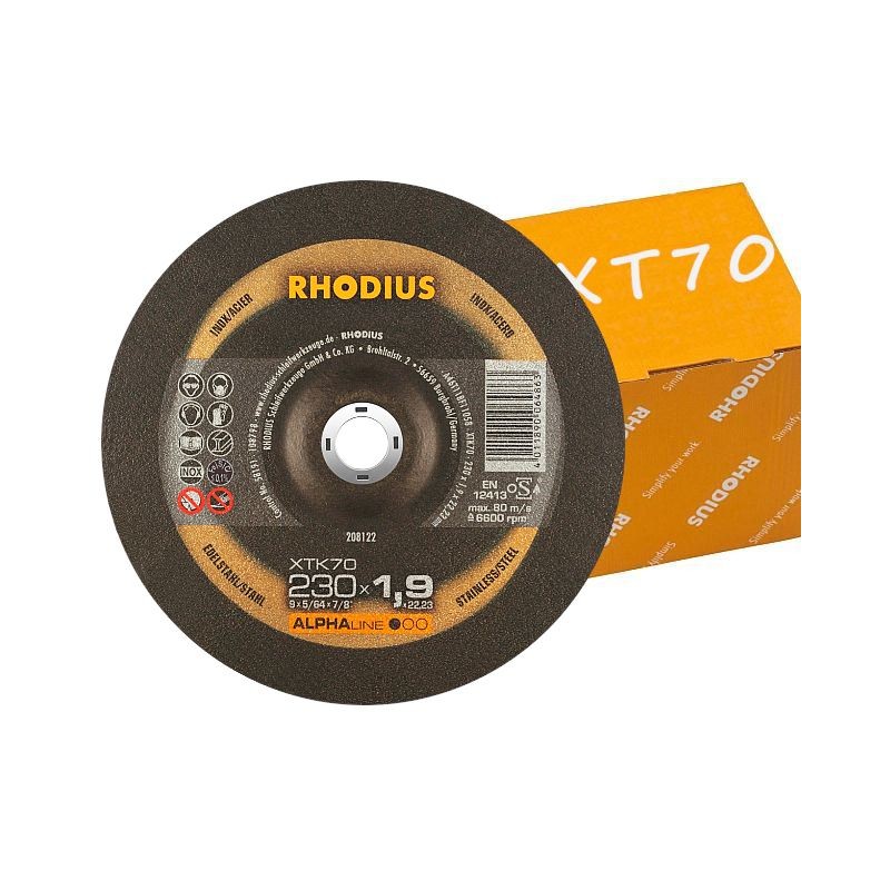1x Rhodius XTK70 230x1.9 Niemiecka Tarcza do cięcia metalu