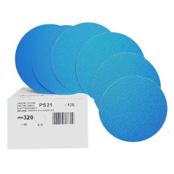 50x Krążki PS21 125mm P320 Papier ścierny na rzep KLINGSPOR